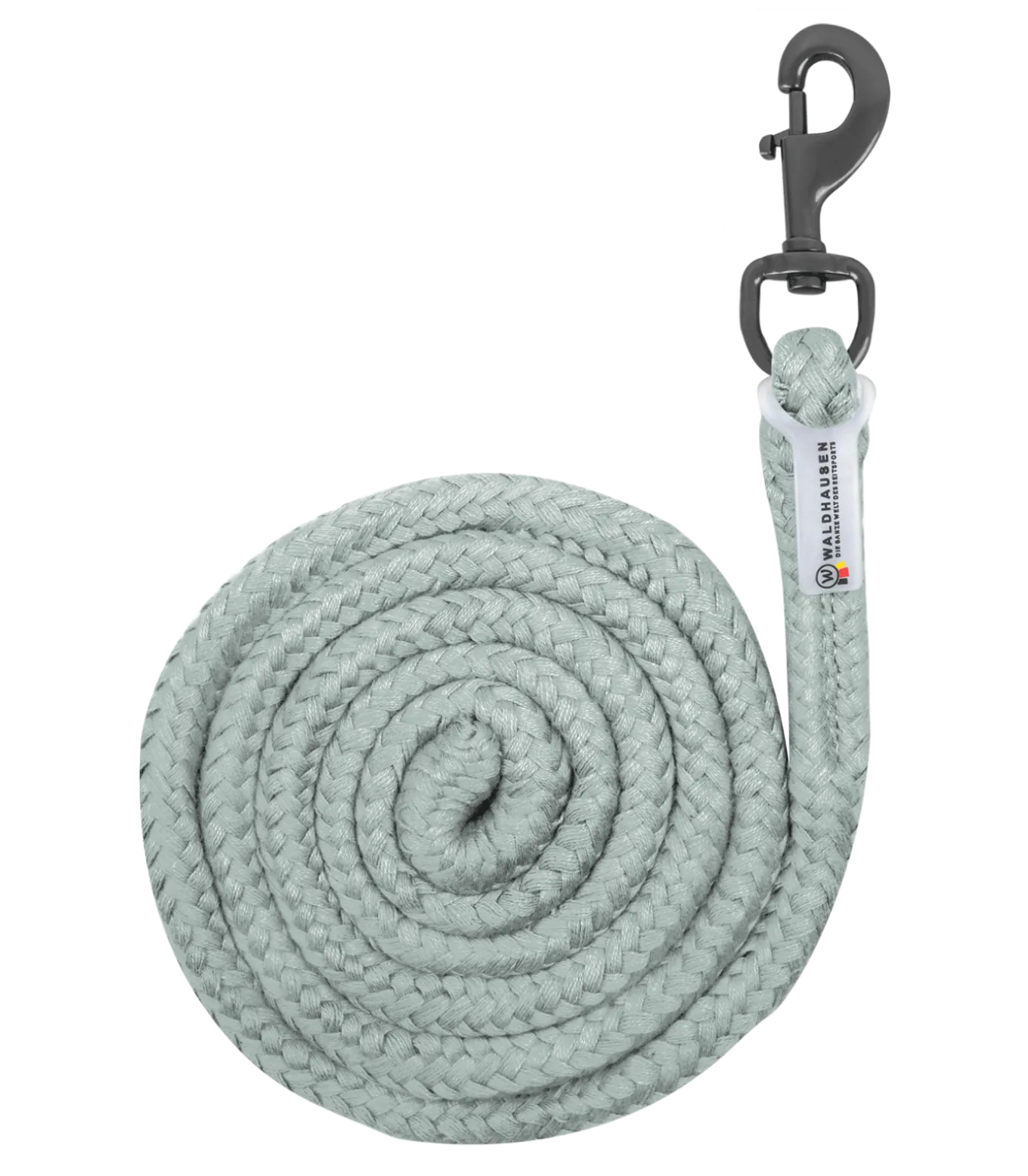 Anbindestrick Plus Karabiner, dunkle Beschläge