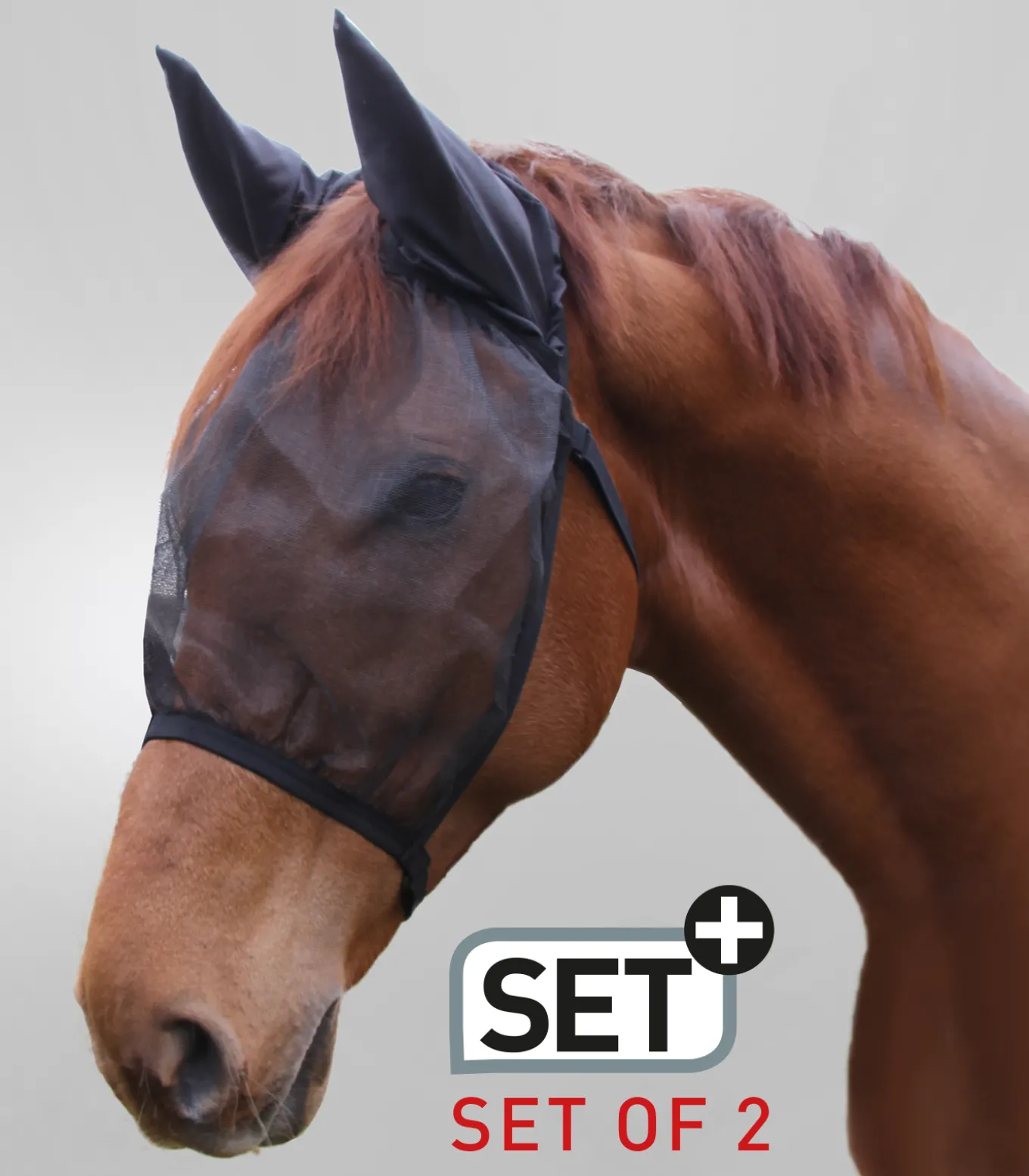 2er Set Fliegenmaske Basic, mit Ohrenschutz