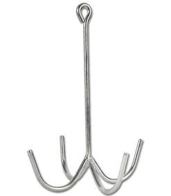 Zaumzeughaken, 4-armig, Metall